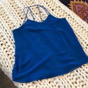 Blue strappy top